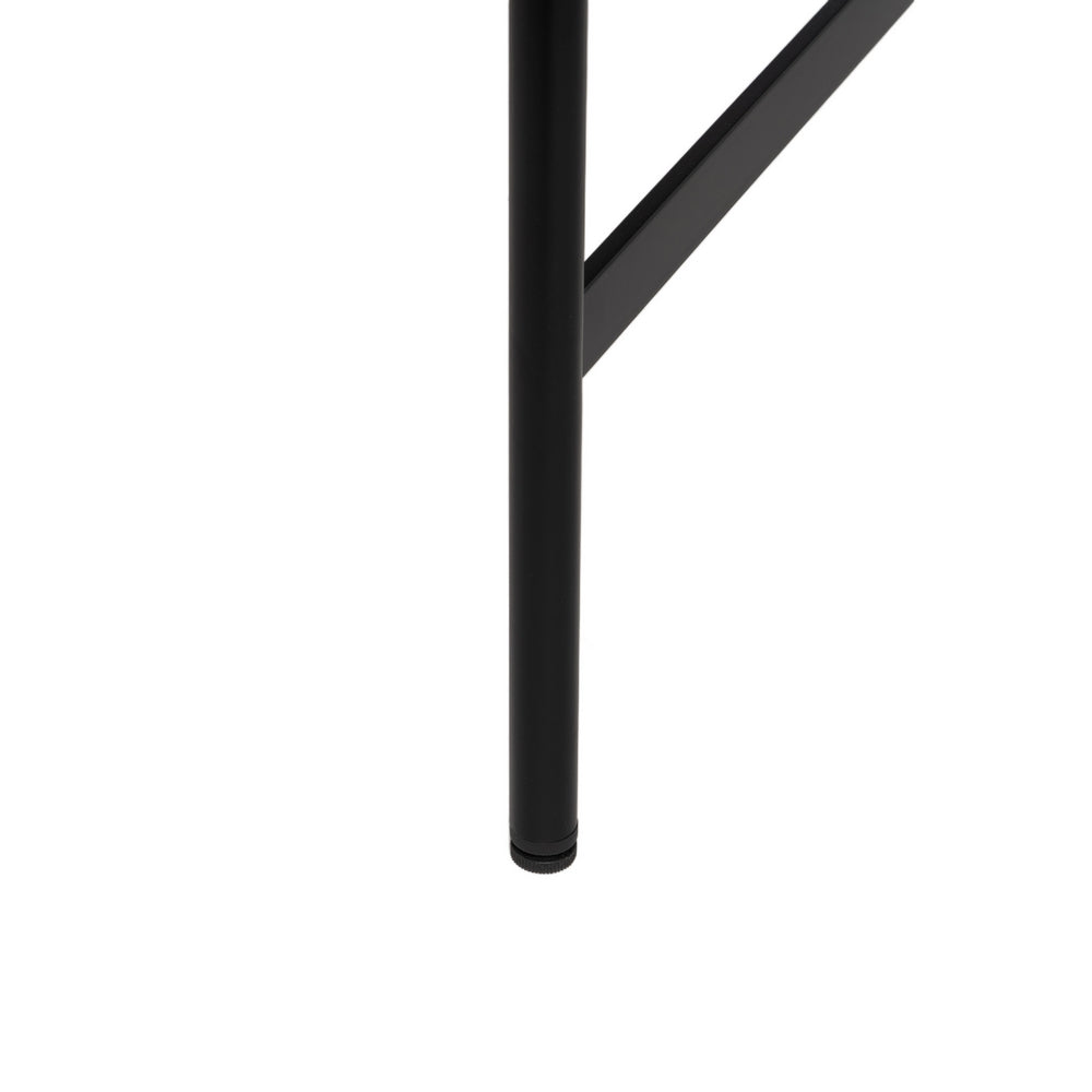MESA COMEDOR MARRÓN-NEGRO MADERA-METAL 180 X 80 X 76 CM
