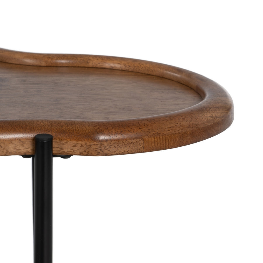 S/2 MESA CENTRO NATURAL MADERA / CRISTAL 89 X 50 X 40 CM