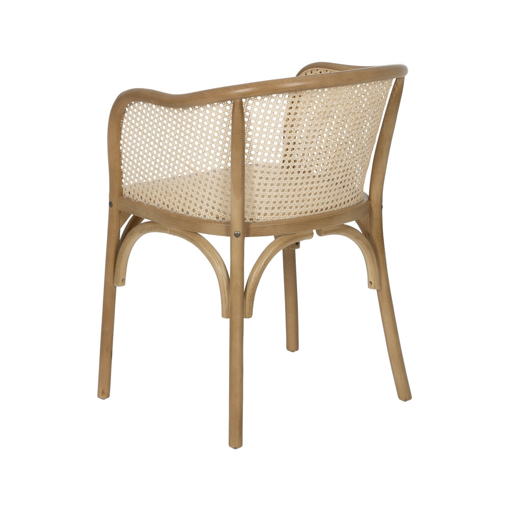 NATURAL WOOD-RATTAN CHAIR 56 X 58 X 77 CM