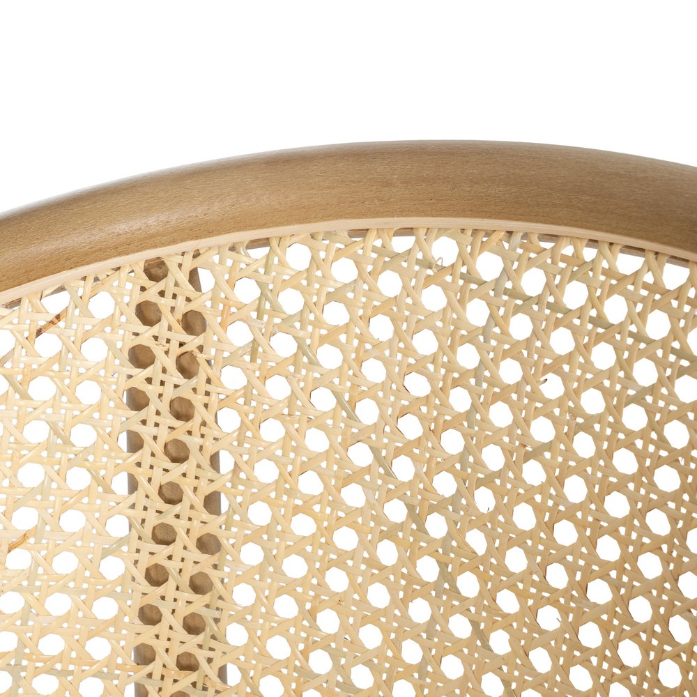NATURAL WOOD-RATTAN CHAIR 56 X 58 X 77 CM