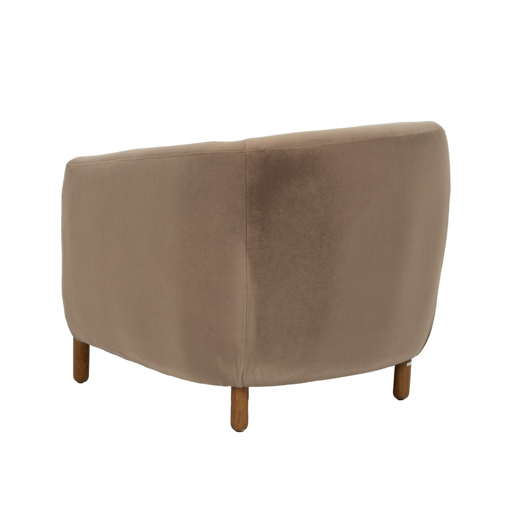 SILLÓN TAUPE TEJIDO-MADERA SALÓN 87 X 80 X 81 CM