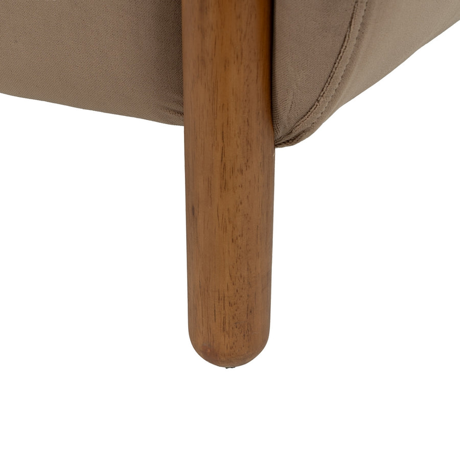 SILLÓN TAUPE TEJIDO-MADERA SALÓN 87 X 80 X 81 CM