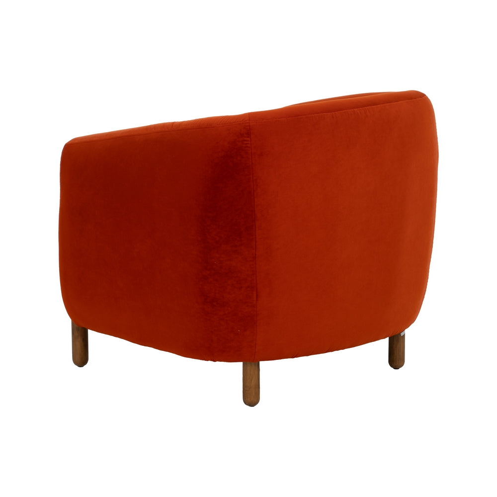 SILL�N ROJO TEJIDO-MADERA SAL�N 82 X 77 X 74 CM