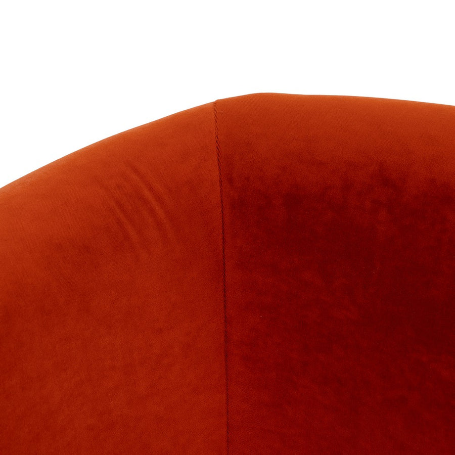 SILLÓN ROJO TEJIDO-MADERA SALÓN 82 X 77 X 74 CM