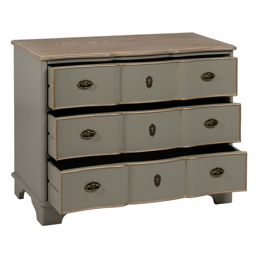 CÓMODA TAUPE MADERA 100 X 50 X 80 CM