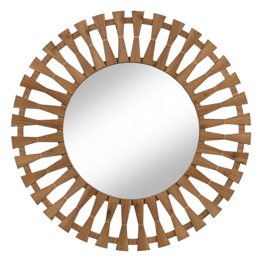 NATURAL WOOD DECORATIVE MIRROR 100 X 3 X 100 CM