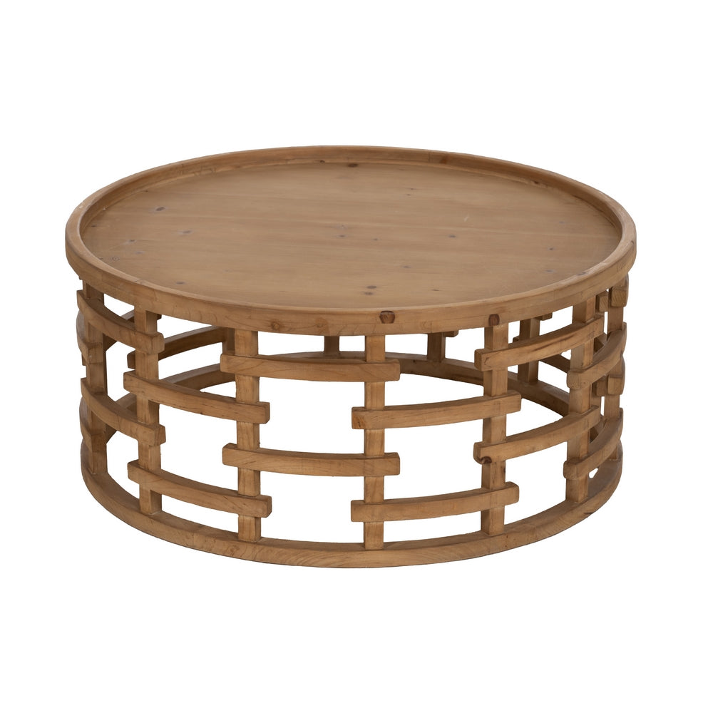 MESA CENTRO NATURAL DM-MADERA 80 X 80 X 36 CM