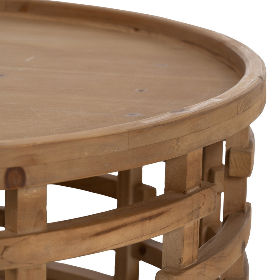 MESA CENTRO NATURAL DM-MADERA 80 X 80 X 36 CM