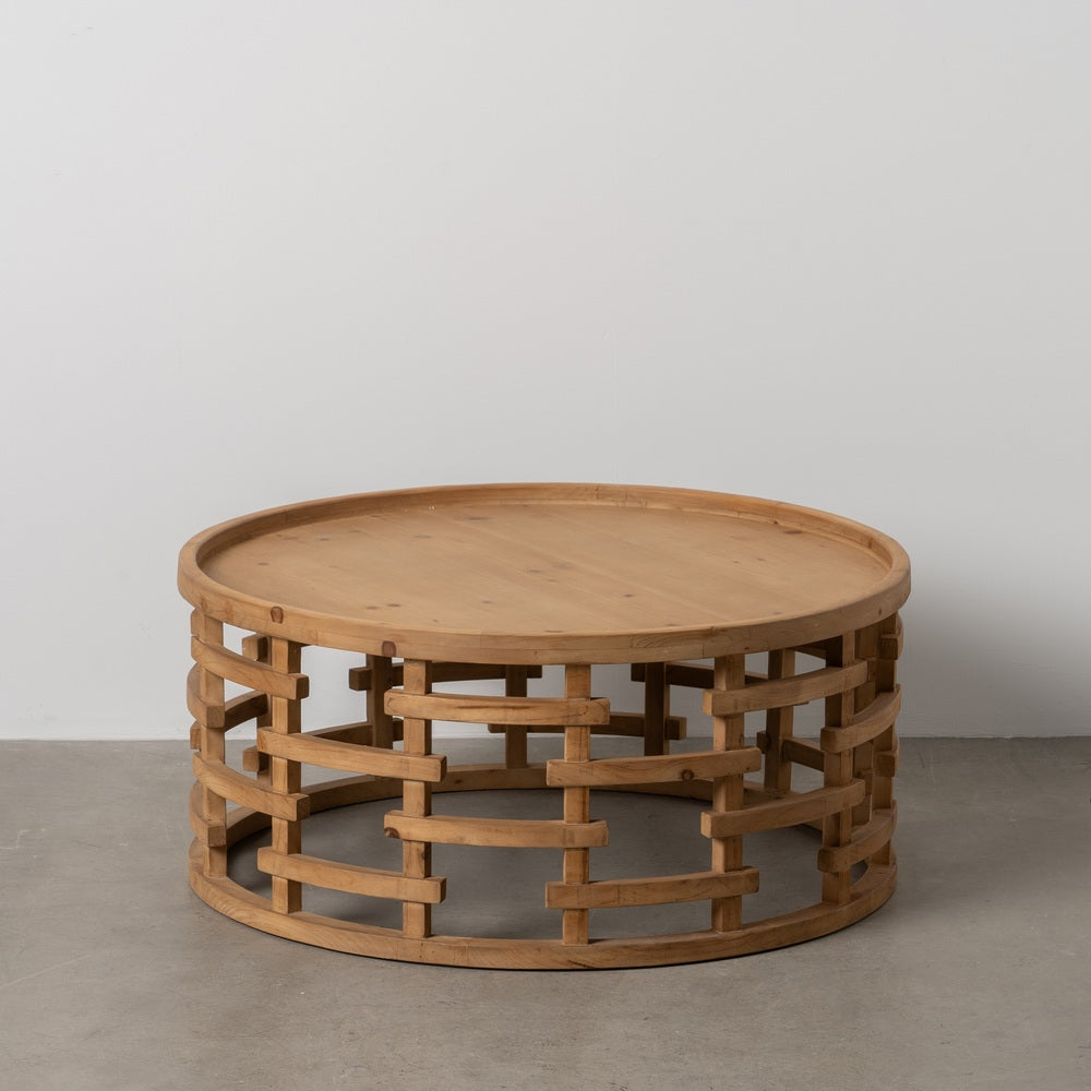MESA CENTRO NATURAL DM-MADERA 80 X 80 X 36 CM