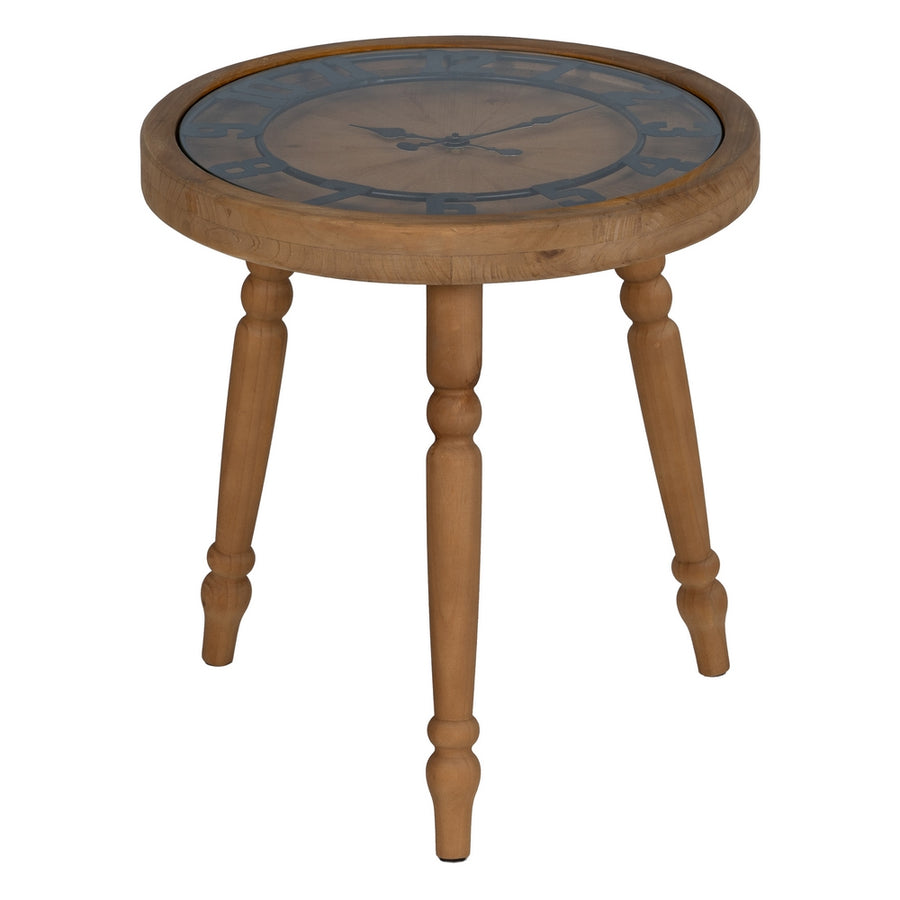 MESITA RELOJ NATURAL DM-MADERA 50 X 50 X 52,50 CM