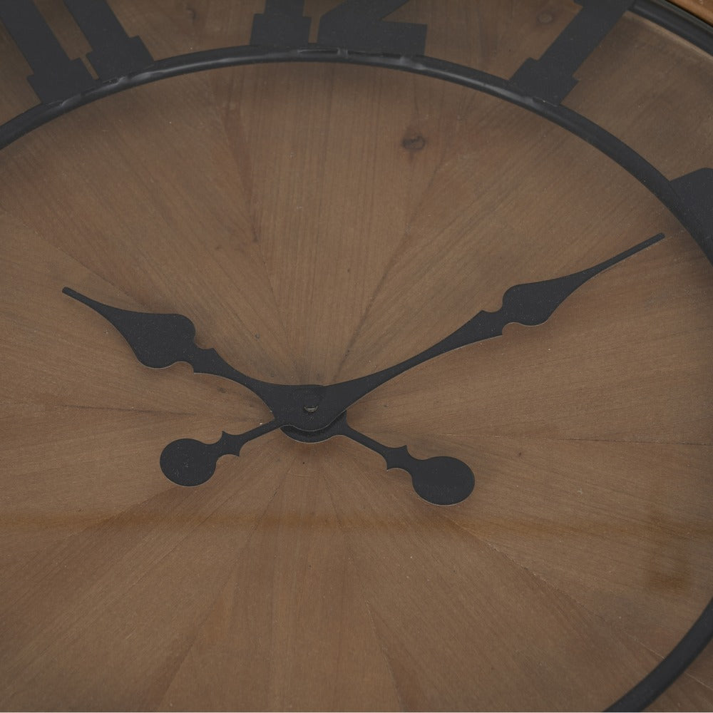 MESA CENTRO RELOJ NATURAL DM-MADERA 80 X 80 X 41 CM