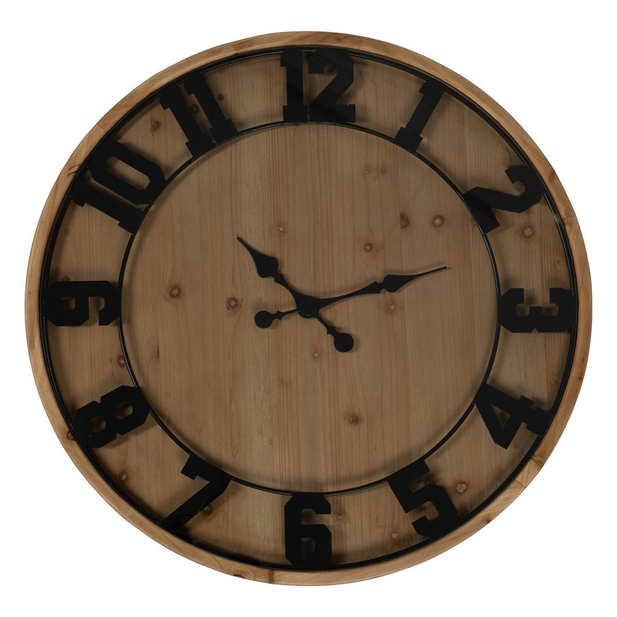 MESA CENTRO RELOJ NATURAL DM-MADERA 80 X 80 X 41 CM