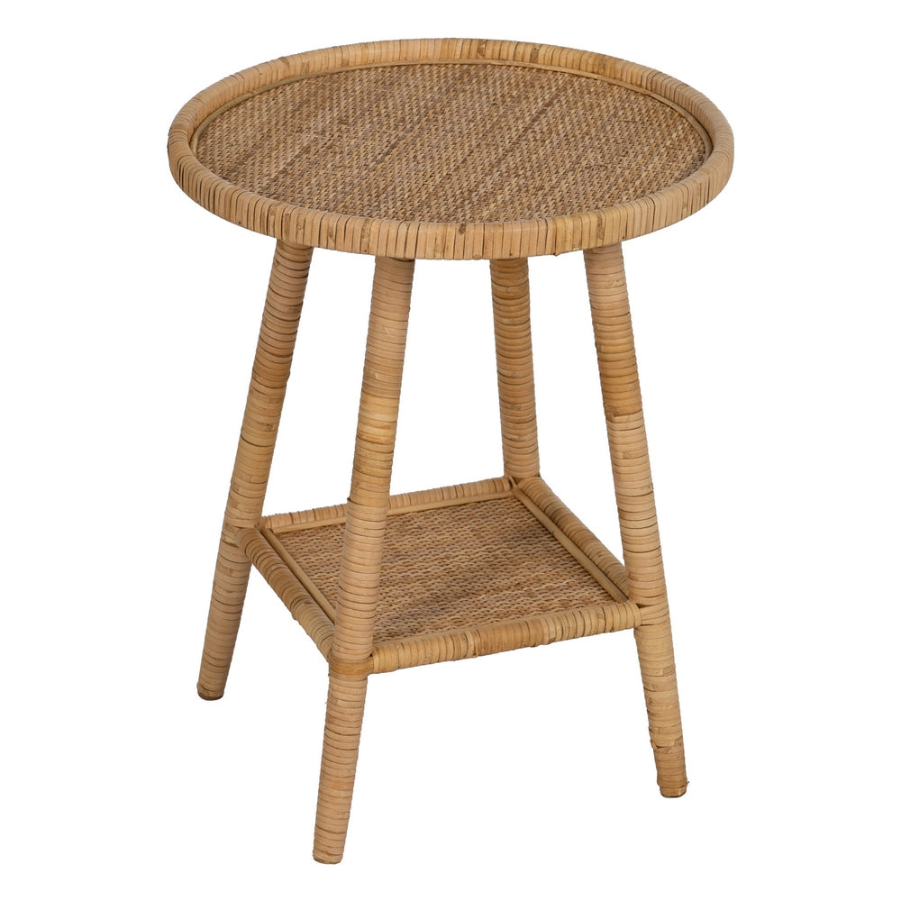 NATURAL RATTAN SIDE TABLE LIVING ROOM 45 X 45 X 56.50 CM