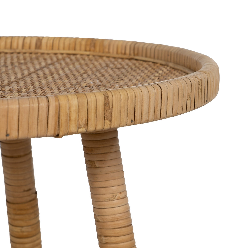 NATURAL RATTAN SIDE TABLE LIVING ROOM 45 X 45 X 56.50 CM