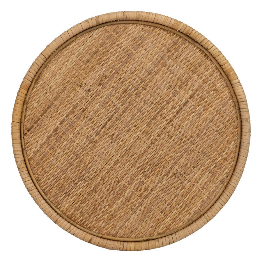 MESA AUXILIAR NATURAL RATÁN SALÓN 45 X 45 X 56,50 CM