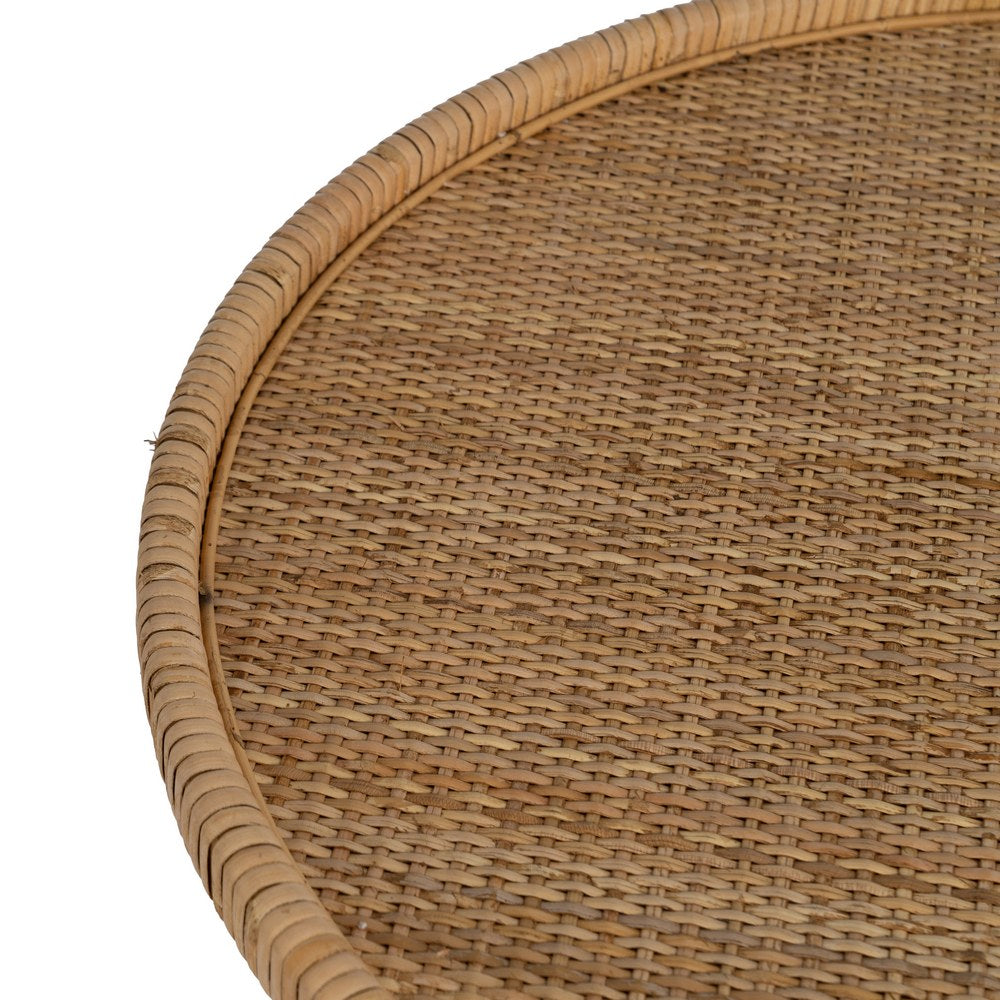 MESA AUXILIAR NATURAL RATÁN SALÓN 60 X 60 X 71 CM