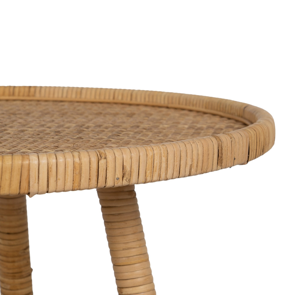 MESA AUXILIAR NATURAL RATÁN SALÓN 60 X 60 X 71 CM