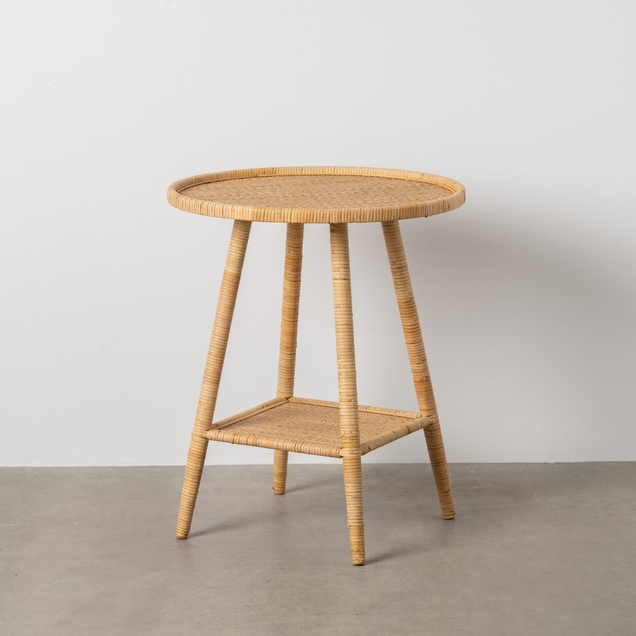 SIDE TABLE NATURAL RATTAN LIVING ROOM 60 X 60 X 71 CM
