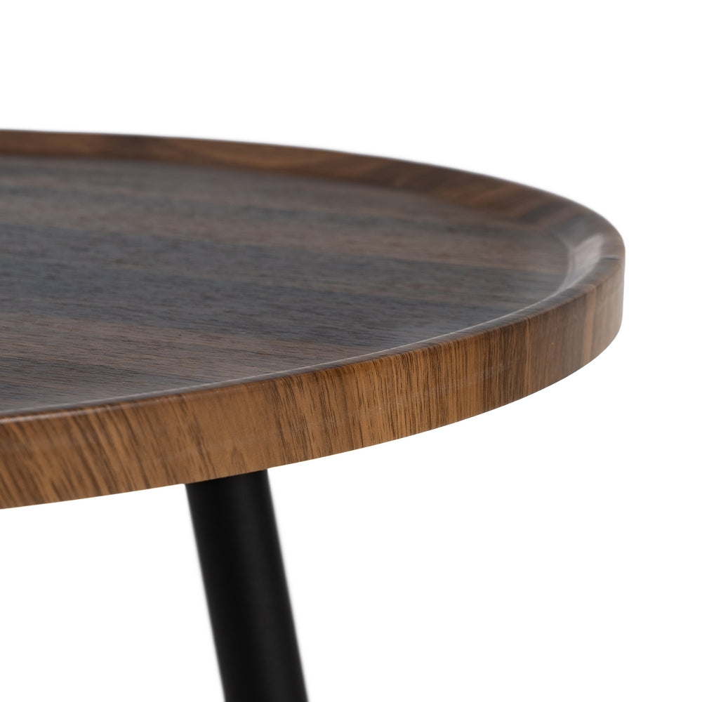 MESA AUXILIAR MARRÓN DM-METAL SALÓN 60 X 60 X 49,50 CM