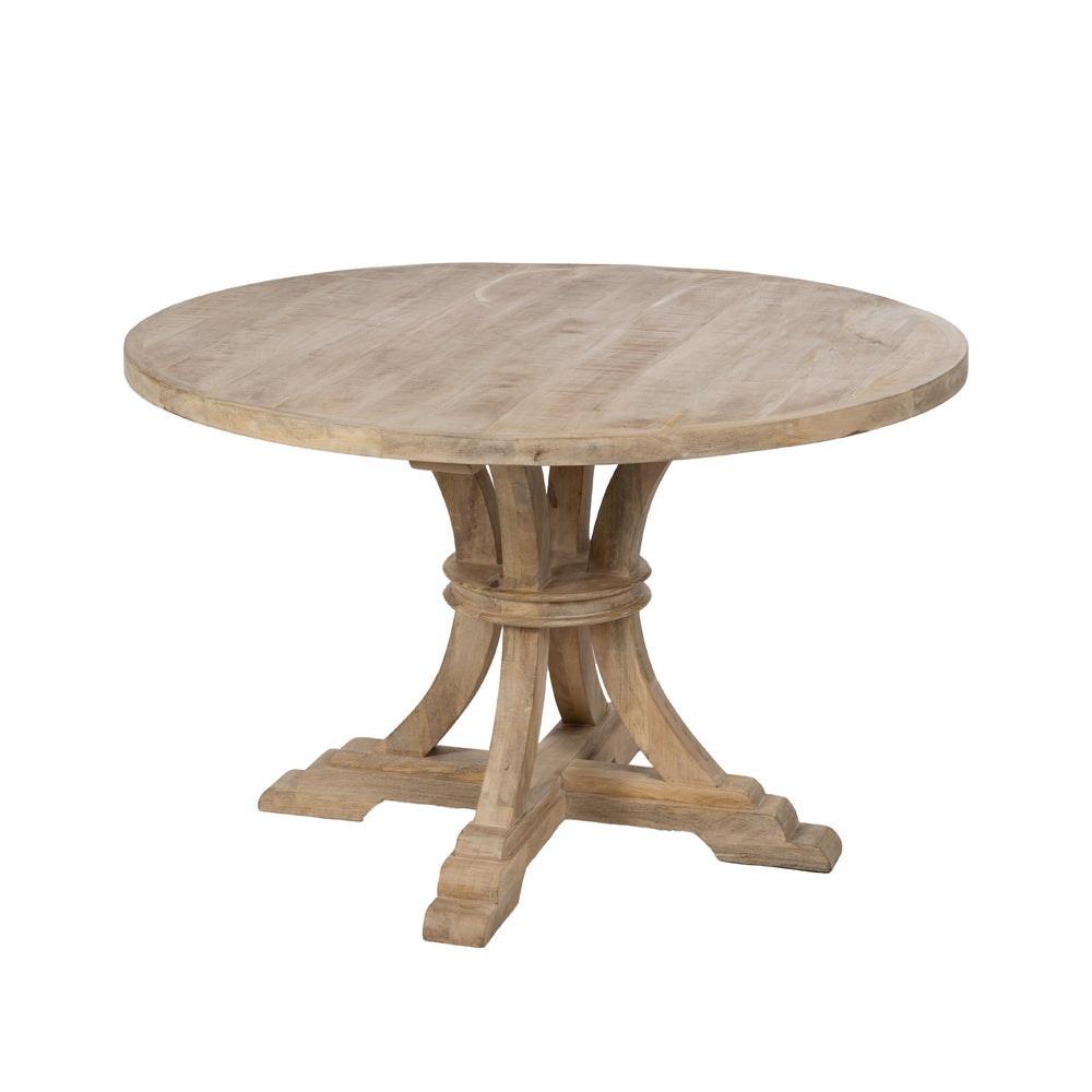 MESA COMEDOR BLANCO ROZADO 120 X 120 X 76 CM