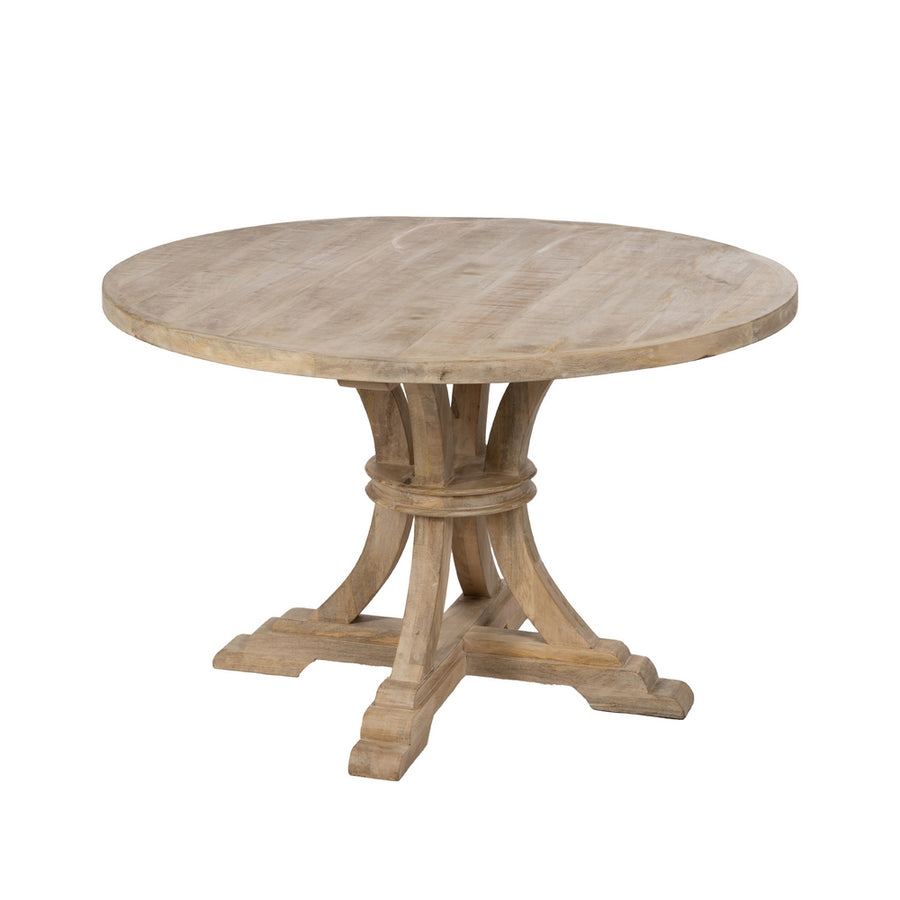 MESA COMEDOR BLANCO ROZADO 120 X 120 X 76 CM