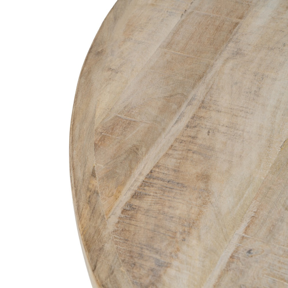MESA COMEDOR BLANCO ROZADO 120 X 120 X 76 CM