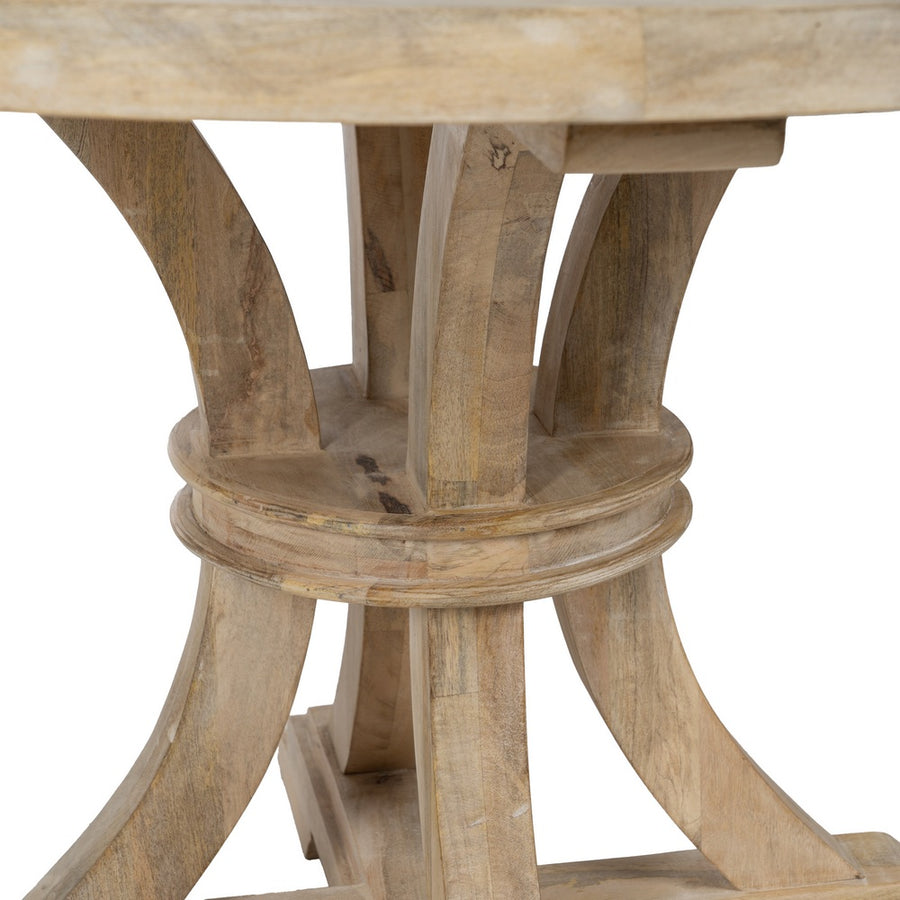 MESA COMEDOR BLANCO ROZADO 120 X 120 X 76 CM