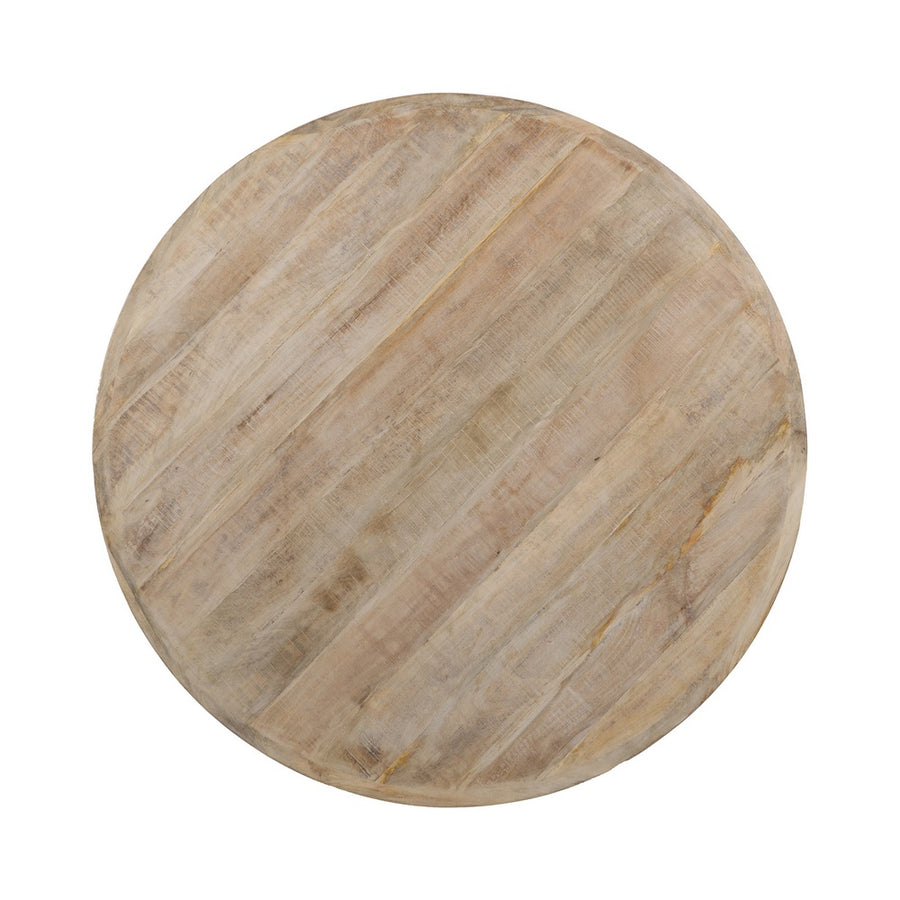 MESA COMEDOR BLANCO ROZADO 120 X 120 X 76 CM