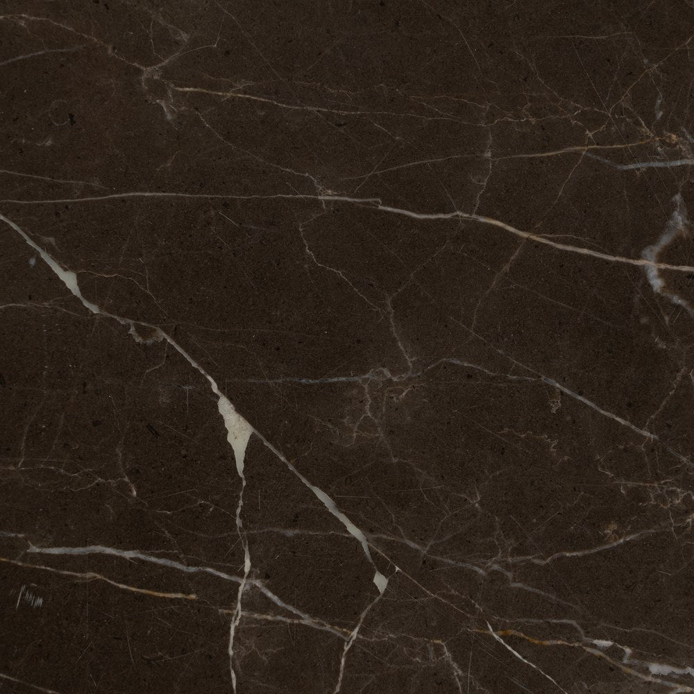 BLACK METAL-MARBLE SIDE TABLE 40 X 40 X 53 CM