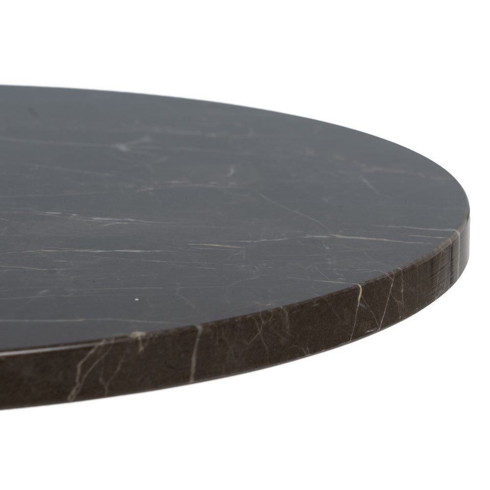 BLACK METAL-MARBLE SIDE TABLE 40 X 40 X 53 CM