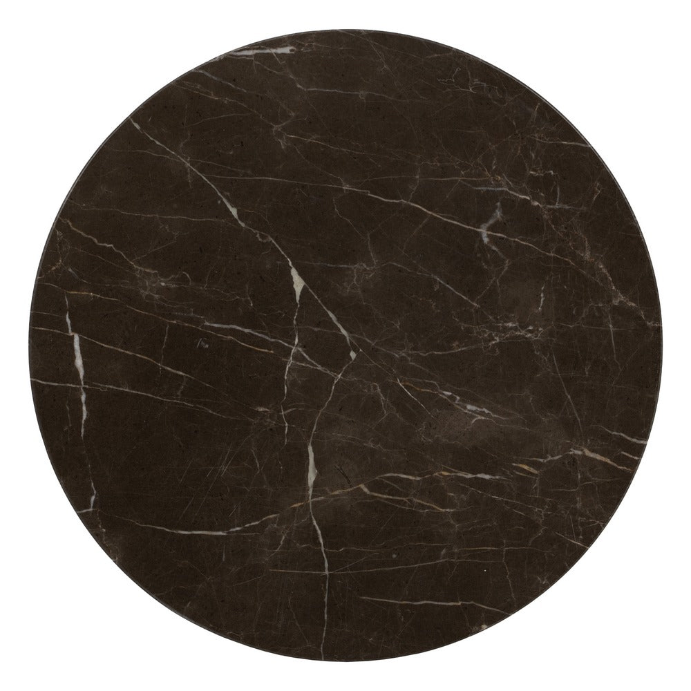 BLACK METAL-MARBLE SIDE TABLE 40 X 40 X 53 CM