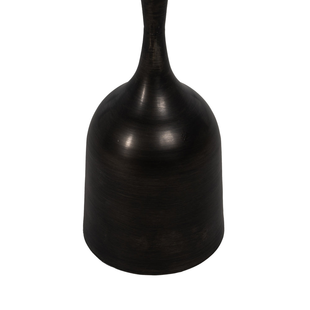BLACK METAL-MARBLE SIDE TABLE 40 X 40 X 53 CM