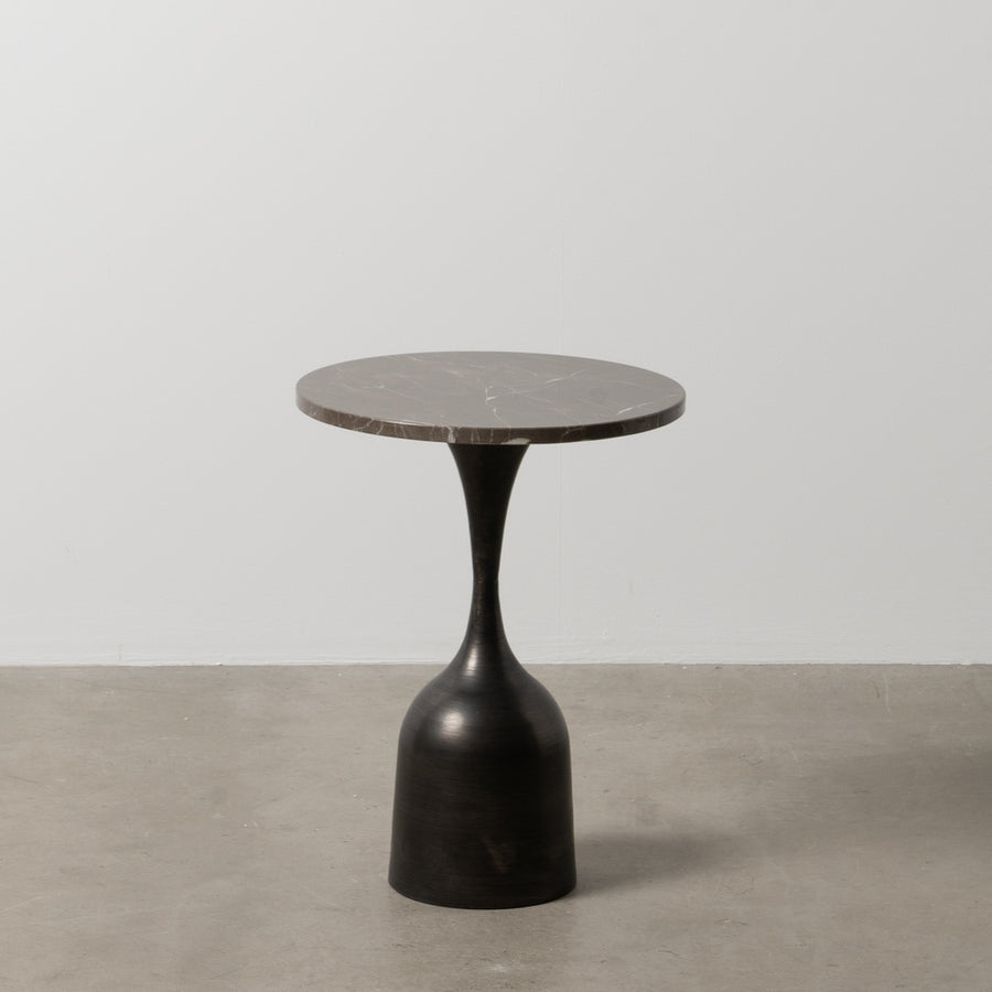MESITA NEGRO METAL-MÁRMOL 40 X 40 X 53 CM