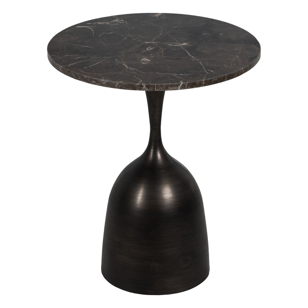 MESITA NEGRO METAL-M�RMOL 50 X 50 X 58 CM