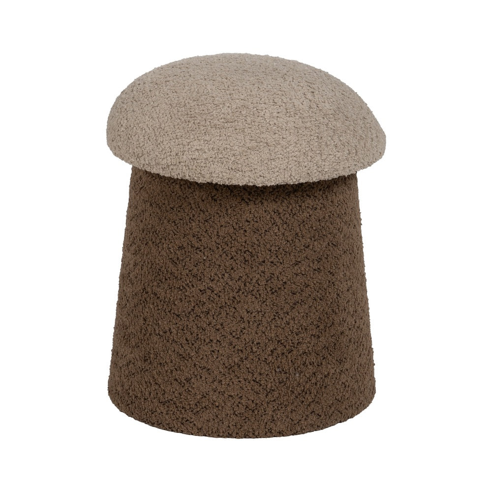 S/2 PUF BEIGE-MARRÓN TEJIDO 40 X 40 X 48 CM