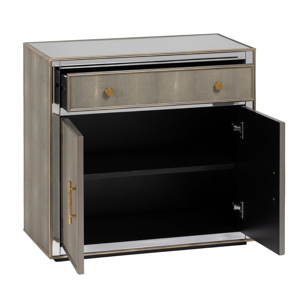 MUEBLE RECIBIDOR ESPEJO GRIS-PLATA 81 X 41 X 76,50 CM
