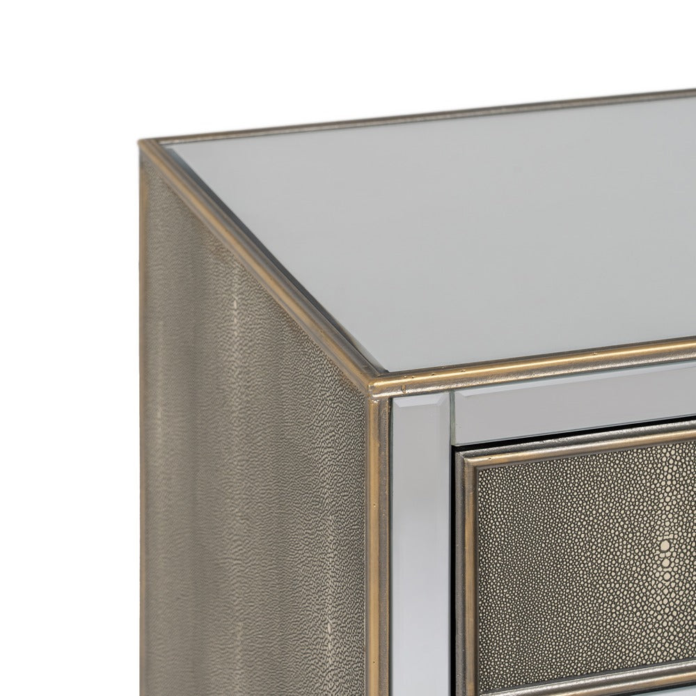 MUEBLE RECIBIDOR ESPEJO GRIS-PLATA 81 X 41 X 76,50 CM