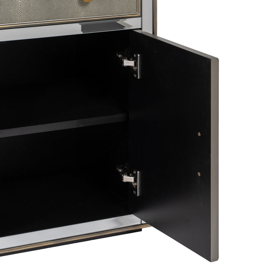 MUEBLE RECIBIDOR ESPEJO GRIS-PLATA 81 X 41 X 76,50 CM