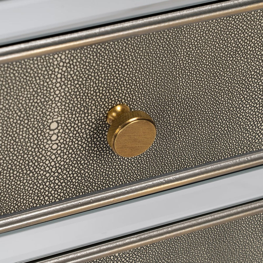 MUEBLE RECIBIDOR ESPEJO GRIS-PLATA 81 X 41 X 76,50 CM