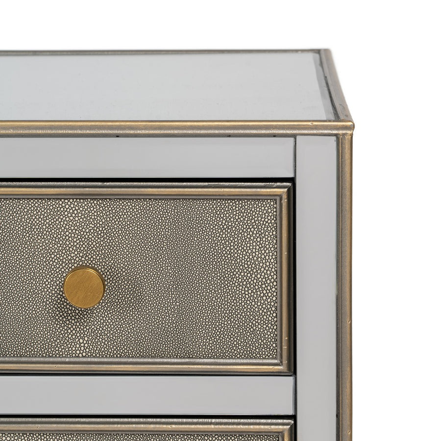 MUEBLE RECIBIDOR ESPEJO GRIS-PLATA 81 X 41 X 76,50 CM