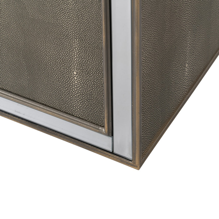 MUEBLE RECIBIDOR ESPEJO GRIS-PLATA 81 X 41 X 76,50 CM