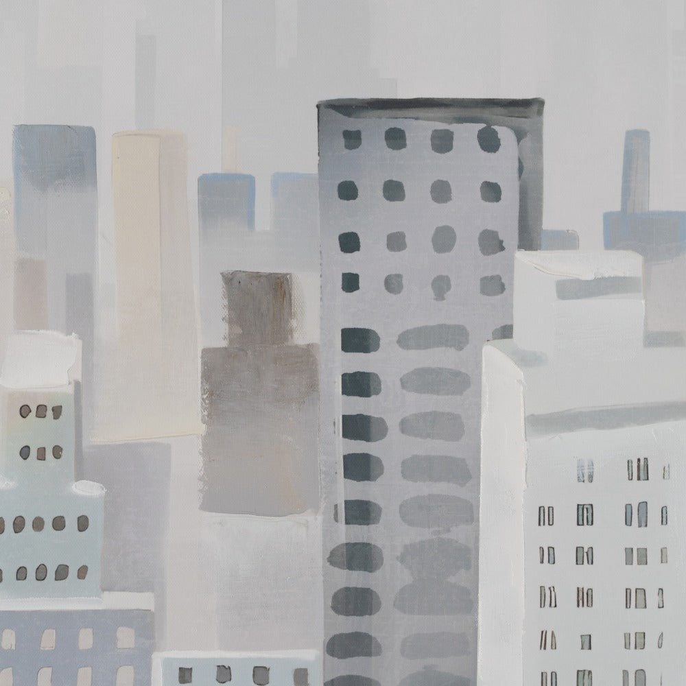 CUADRO PINTURA CIUDAD LIENZO DECORACIÓN 120 X 3,50 X 80 CM