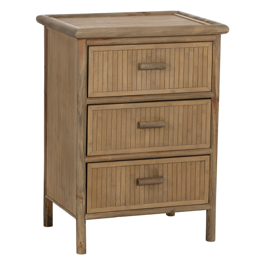 NATURAL BAMBOO SIDE TABLE 48 X 36 X 66 CM