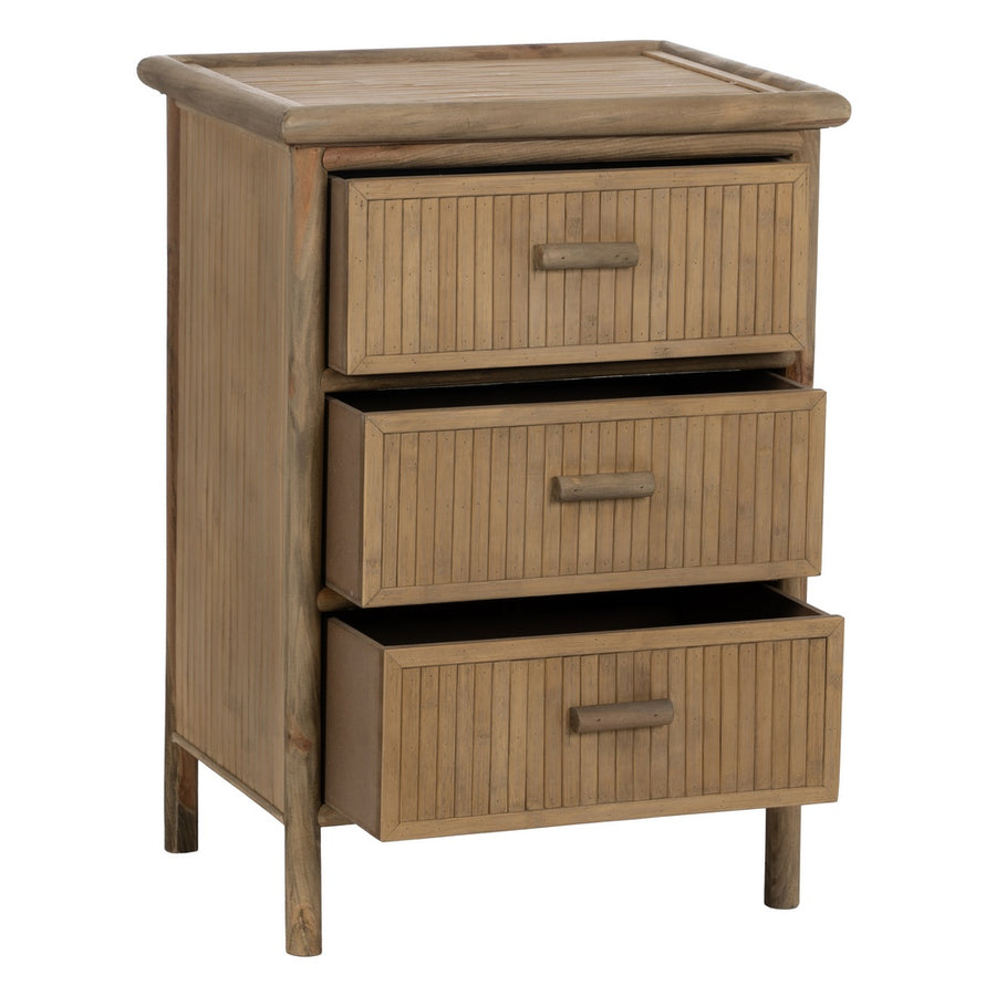 NATURAL BAMBOO SIDE TABLE 48 X 36 X 66 CM