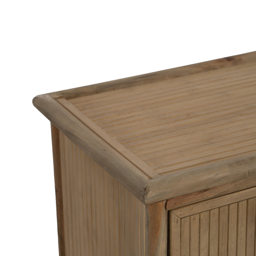 NATURAL BAMBOO SIDE TABLE 48 X 36 X 66 CM