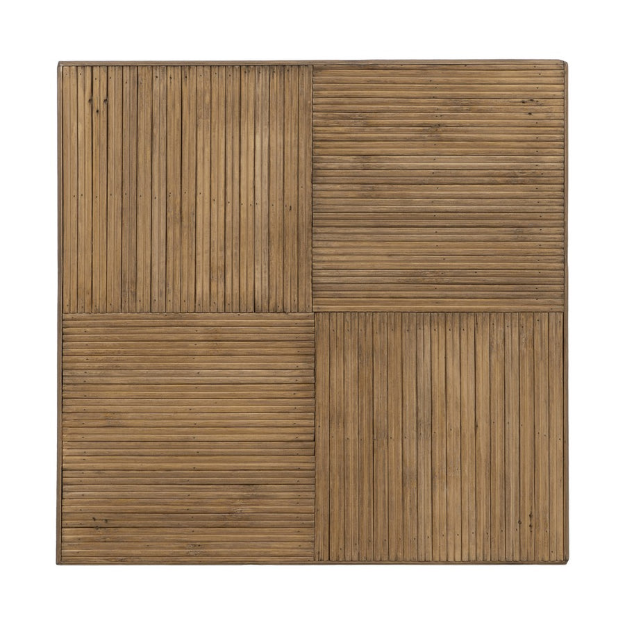 SET OF 2 NATURAL BAMBOO SIDE TABLES 32.50 X 32.50 X 70 CM