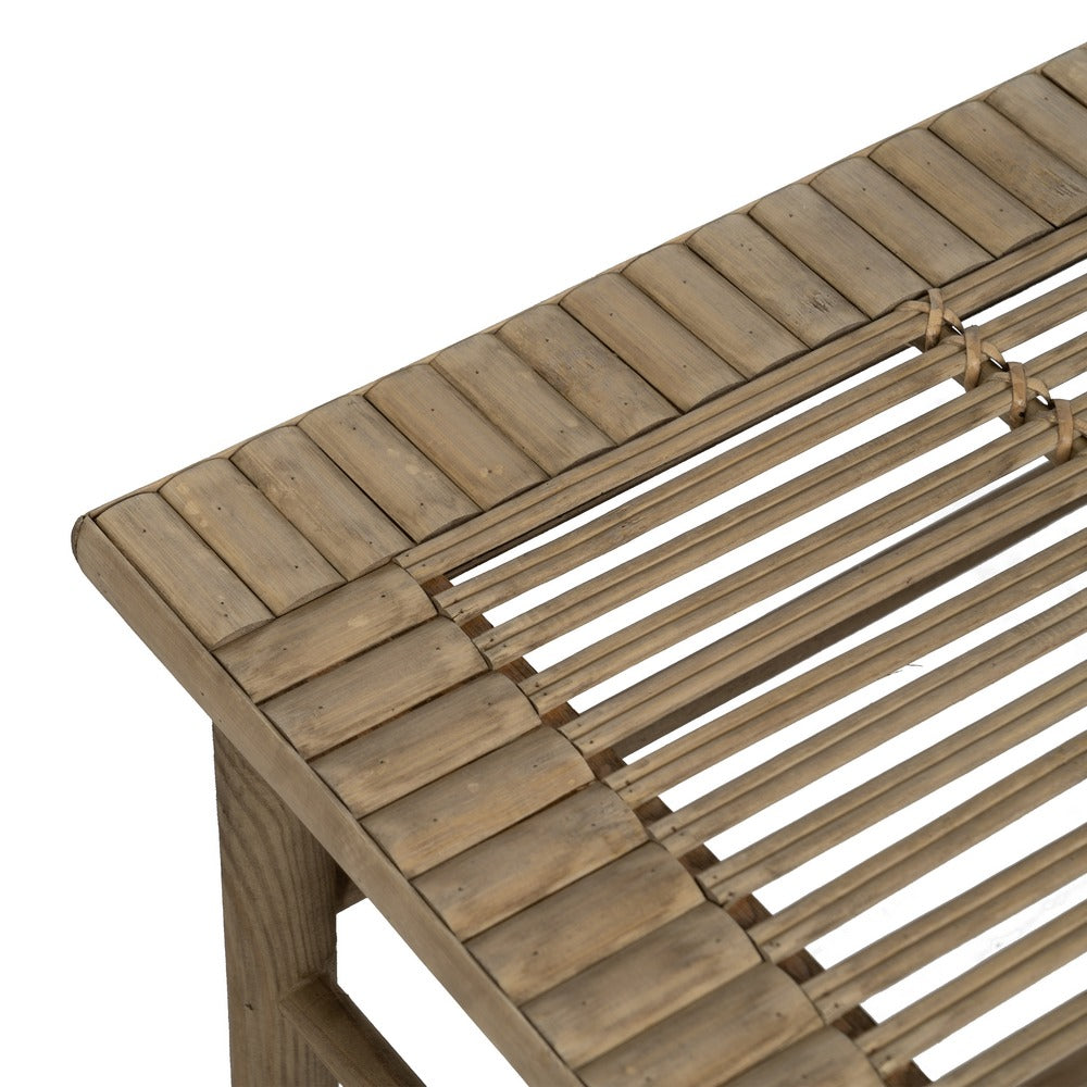 S/3 NATURAL BAMBOO SIDE TABLES 57 X 38 X 55 CM