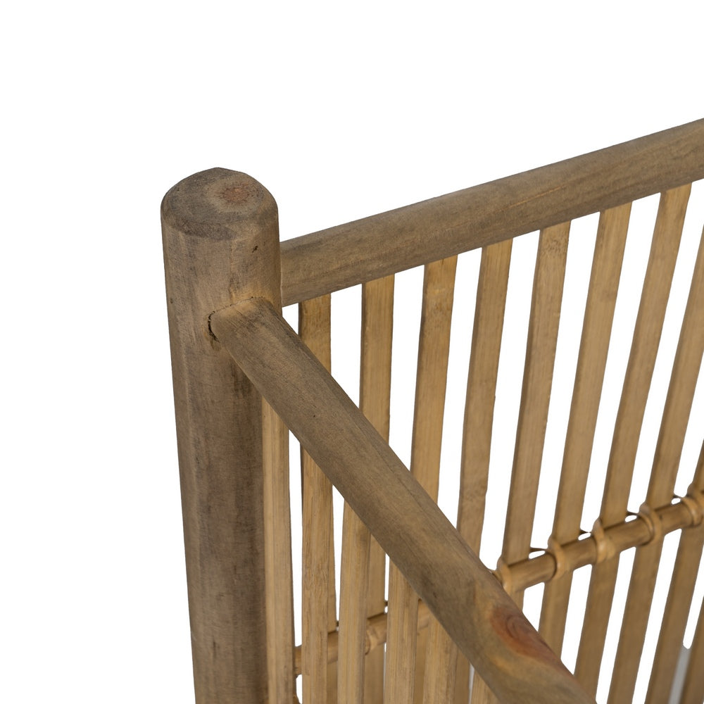 S/2 NATURAL BAMBOO PLANTERS 32.50 X 32.50 X 34 CM