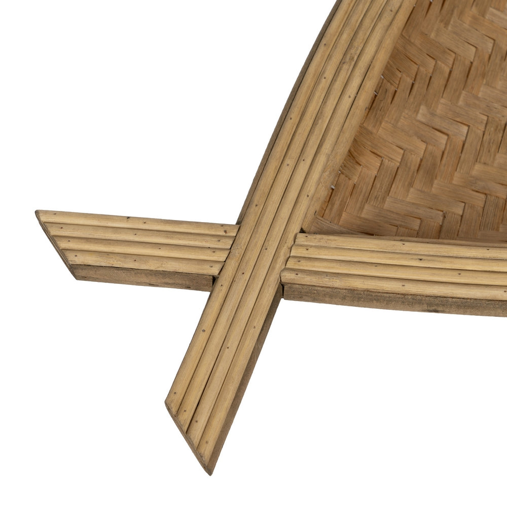S/2 NATURAL BAMBOO CENTERPIECE DECORATION 70 X 30 X 11 CM