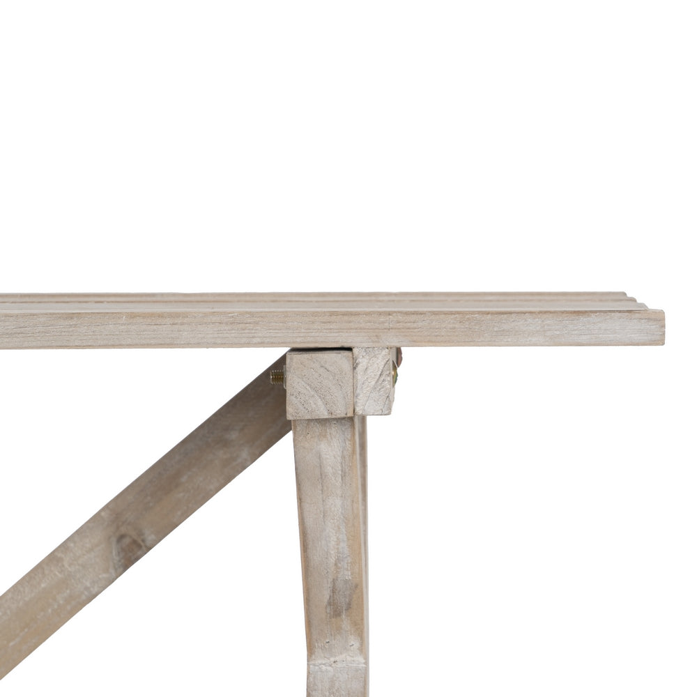 NATURAL WOOD SHELVING UNIT 100 X 80 X 82 CM